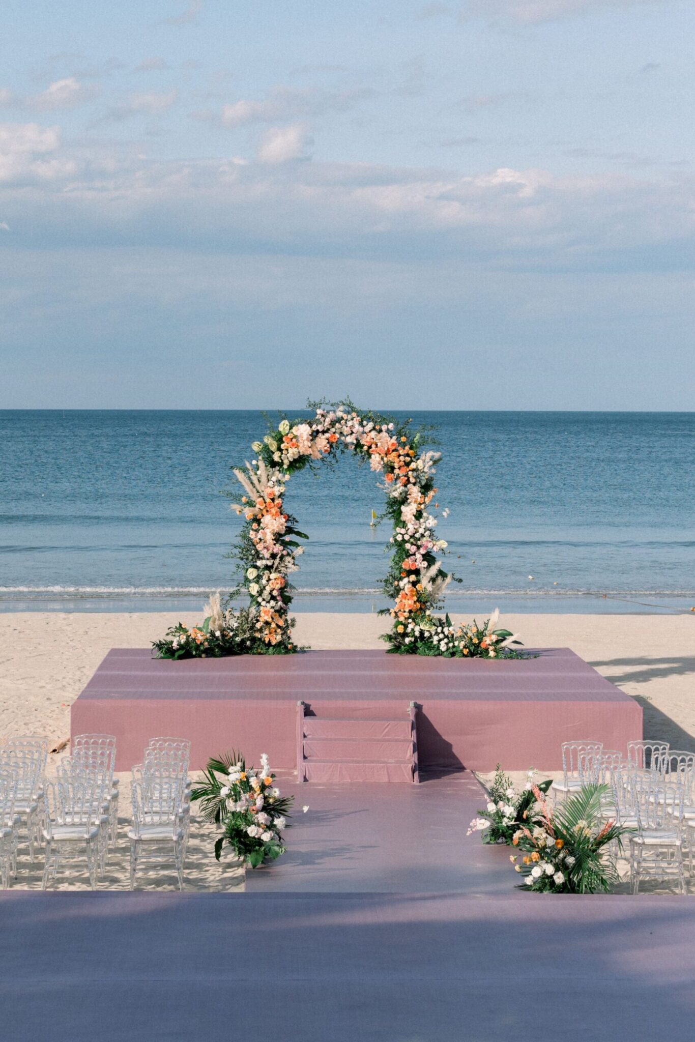 A floral tropical beach wedding in Danang