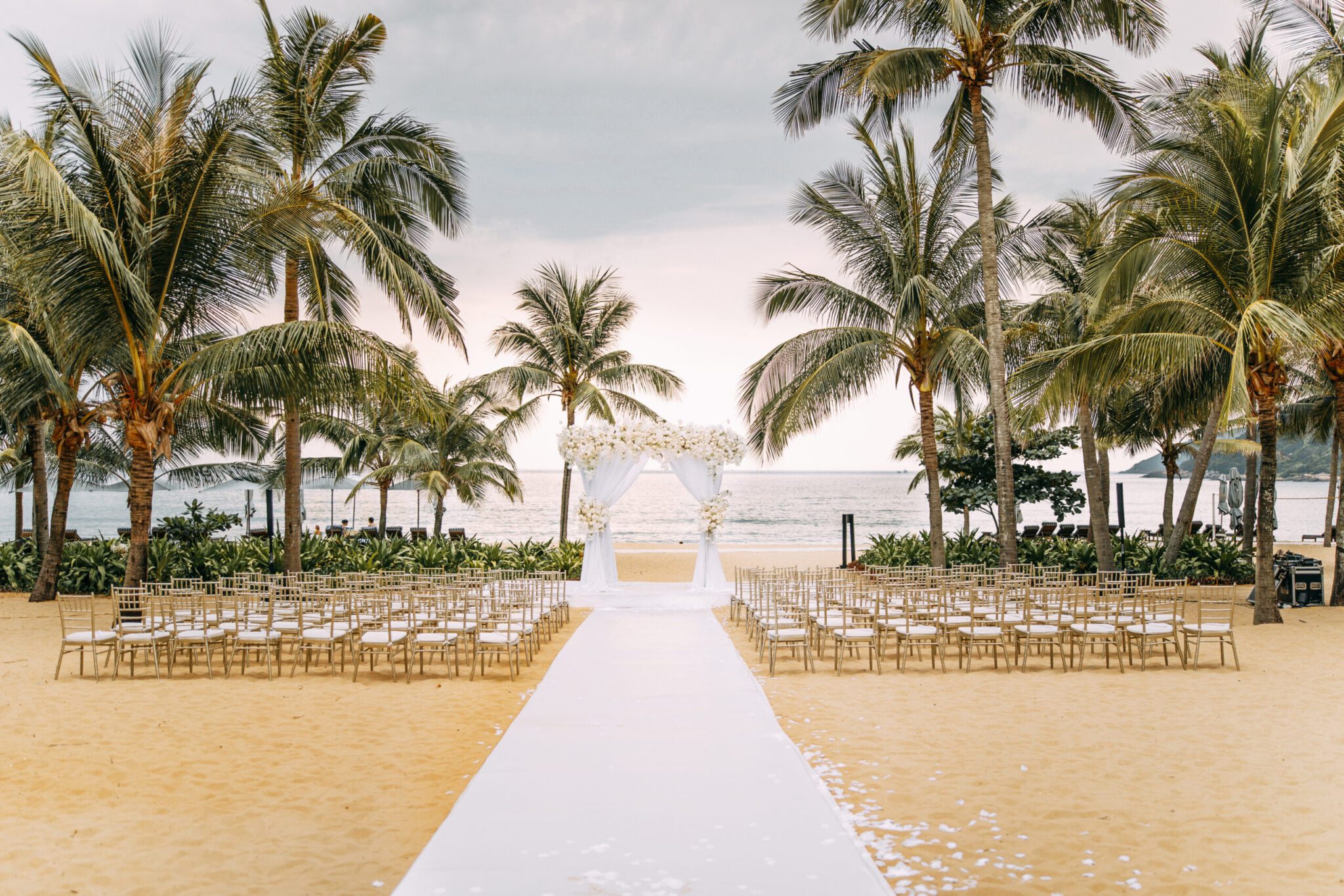 Beach wedding ceremony at InterContinental Danang