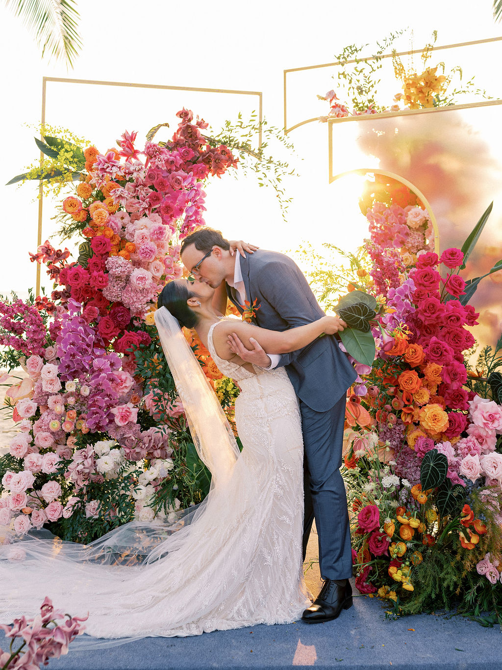 A sunset-themed destination wedding in Phu Quoc