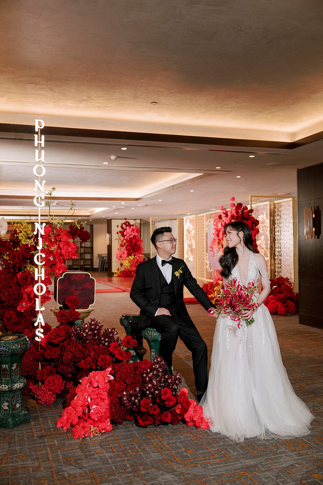 An Eastern-inspired ballroom wedding